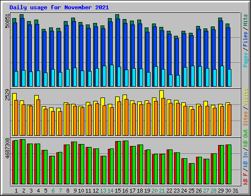 Daily usage for November 2021