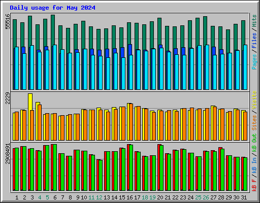 Daily usage for May 2024