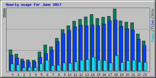 Hourly usage for June 2017