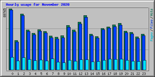 Hourly usage for November 2020