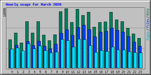 Hourly usage for March 2026