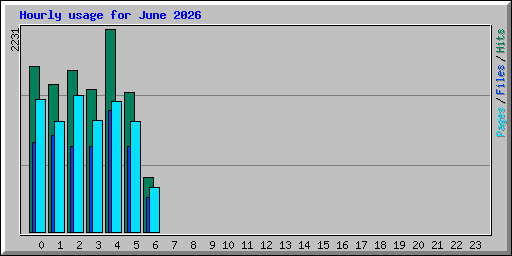 Hourly usage for June 2026